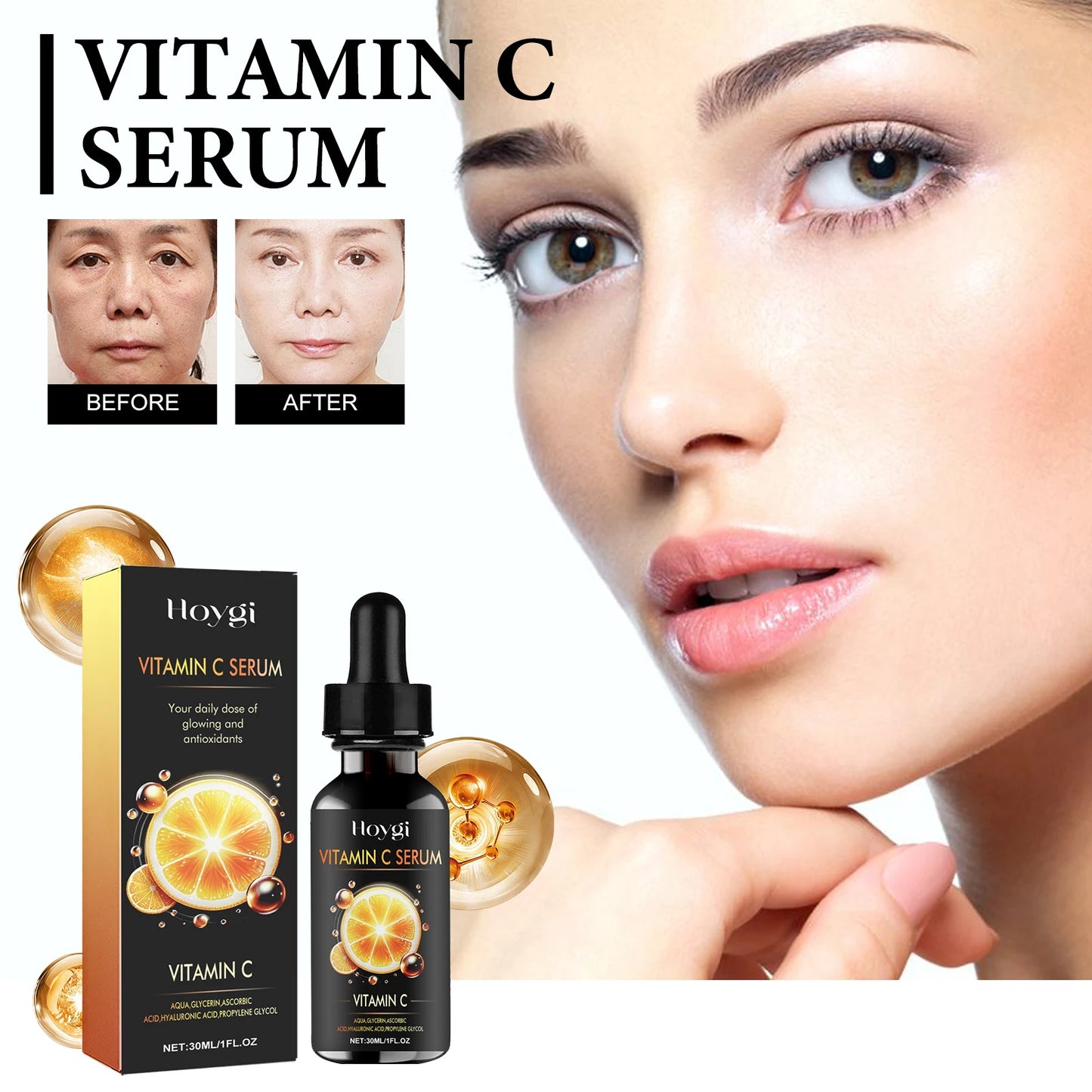 Hoygi Vitamin C Serum Deep Moisturizing and Whitening Essence for Subtle Spots and Fine Lines Facial Product Category