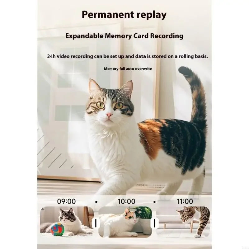 360 Degree Rotating Pet Camera with Two Way Talk Function and Night Detection Robot Cameras for Home Security Dureve