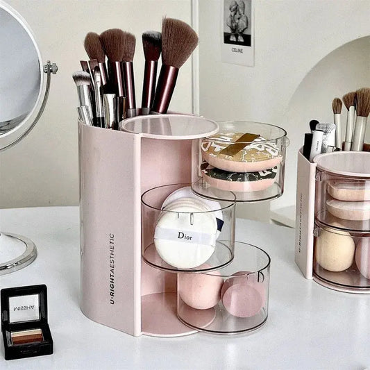 Rotating Dustproof Makeup Puff Storage Organizer My Store 2