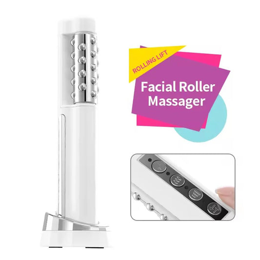 2026 Latest Facial Rolling Massager Device Heated Roller Firming Face EMS 360 Rotating Wrinkle Remover Improve Facial Depression