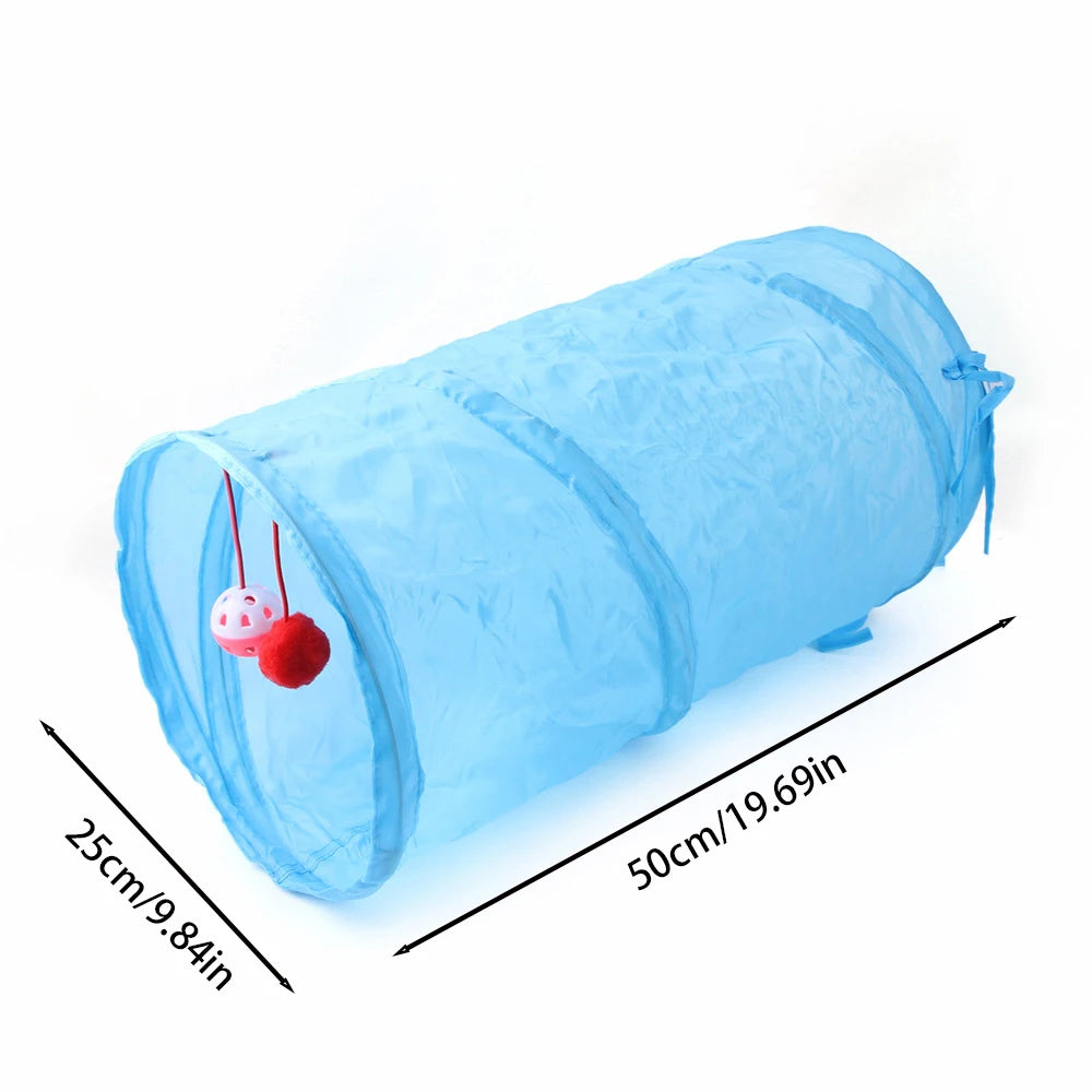 Cat Tunnel Pet Tube Collapsible Play Toy Indoor Outdoor Kitty Puppy Toys for Puzzle Exercising Hiding Training Dureve