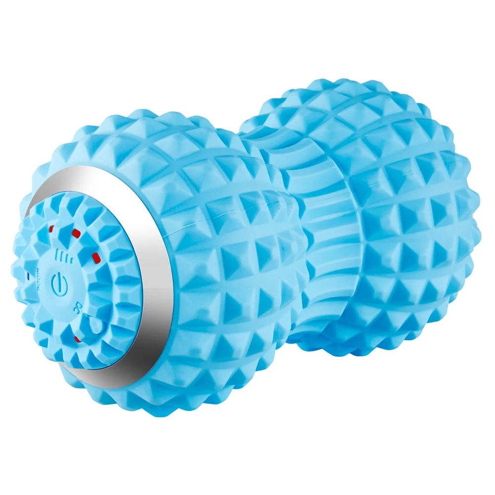 Electric Massage Peanut 4-Speed Yoga Vibrating Lacrosse Ball Muscle Pain Relief Deep Tissue Massager Rechargeable Self Massager