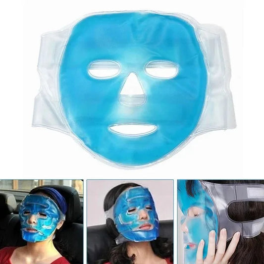 1PC Full Face Massage Ice Mask Hot Cold Compress Gel Cooling Ice Face Eye Mask Facial Mask Face Ice Pack Sleeping Face