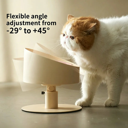 Ceramic Cat Food Water Bowl Flower Shaped Adjustable Anti-Vomiting Cat Bowl Non-Slip Neck Protection Pet Feeding Supplies