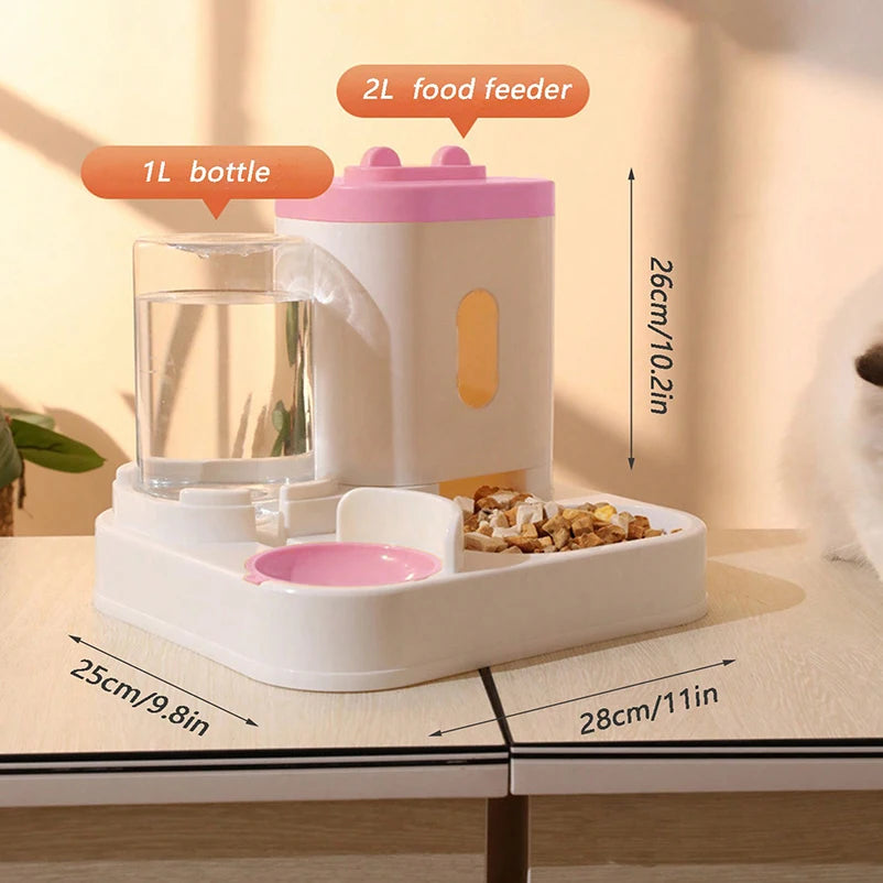 Rabbit Ear Raised Pet Food & Water Bowl Set My Store 2
