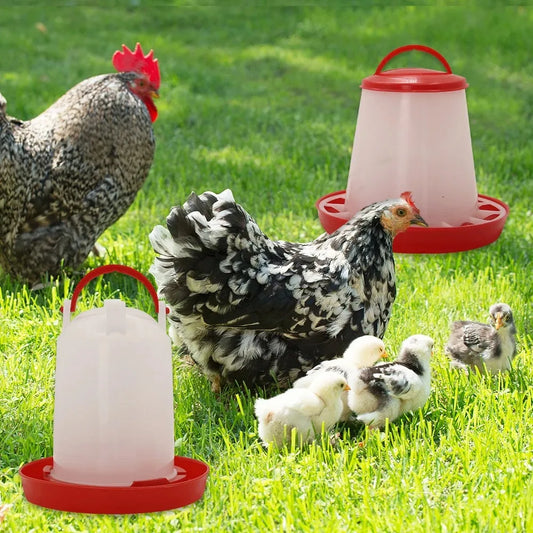 3kg+3L Poultry Feeder And Waterer Water Food Dispenser Automatic Chicken Birds Chick Waterer Feeding Bucket Container Supply