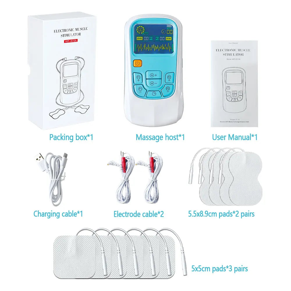 25 Modes 50 Levels EMS Tens Electroestimulador Muscular Massager Neck Shoulder Back Pain Relief Electric Physiotherapy Massage
