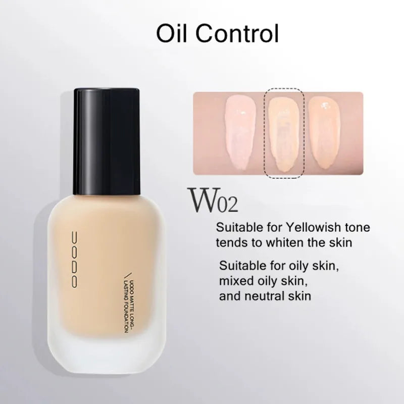 UODO Matte Face Make Up Liquid Foundation Primer Oil Control Hydrating Moisturizing Concealer Skin Care Long-lasting