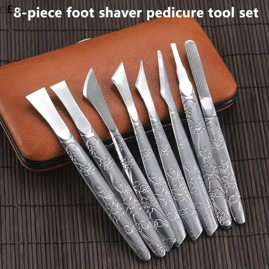 〔E〕Professional Pedicure Tools Set Manicure Kit Stainless Steel Toe Pedicure Knife Nail Clipper Feet Scraper Dead Skin Remover