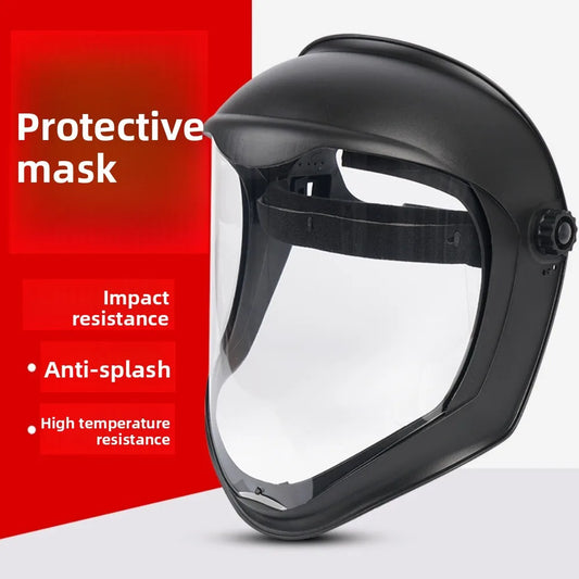 Full Face Protective Safe Mask, Anti Fog, Anti Impact, Anti Splash, Head Mounted Transparent Dust-proof and Oil Fume Proof Mask