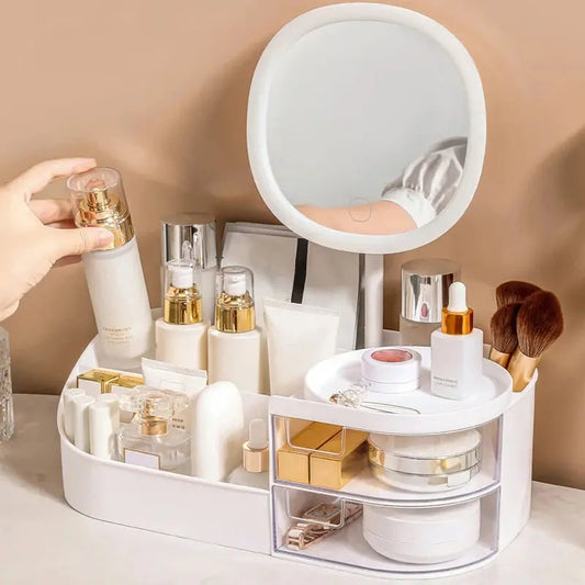 Makeup Storage Box with Mirror & Touch Light My Store 2