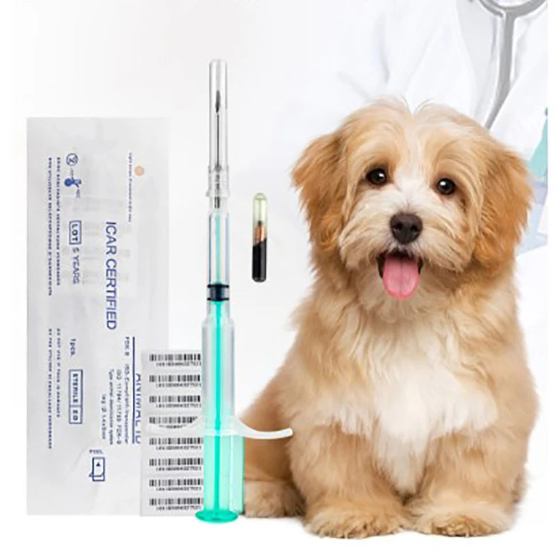 1.25*7Mm/1.4*8Mm/2.12*12Mm Pet Animal Microchip Syringe Horse Dog Microchip Pet Chip Animal Chip Syringe for Dogs Cats Fish