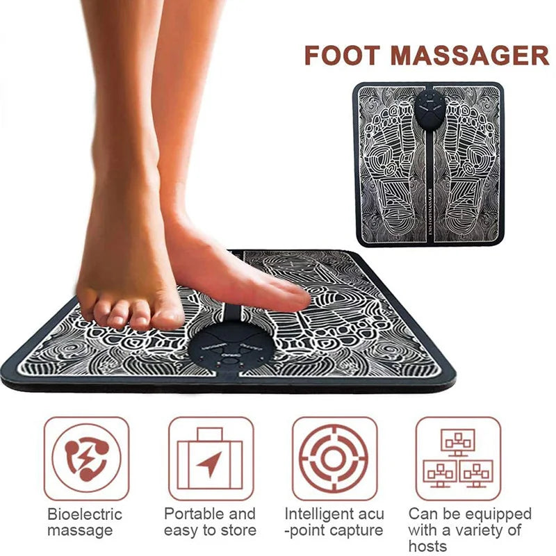EMS Electric Massage Mat with Muscle Stimulator and TENS Therapy for Blood Circulation and Muscle Relaxation