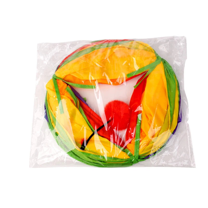Cat Tunnel Pet Tube Collapsible Play Toy Indoor Outdoor Kitty Puppy Toys for Puzzle Exercising Hiding Training Dureve