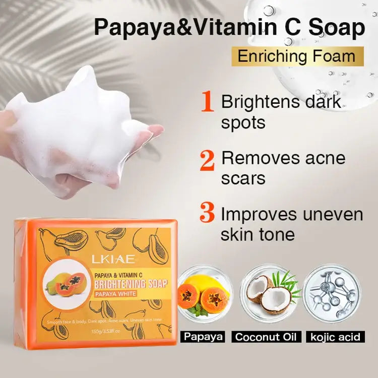 Oem Private Label Papaya Carrot Collagen Moisturizing Whitening Skin Care Facial Product Skin Care Set