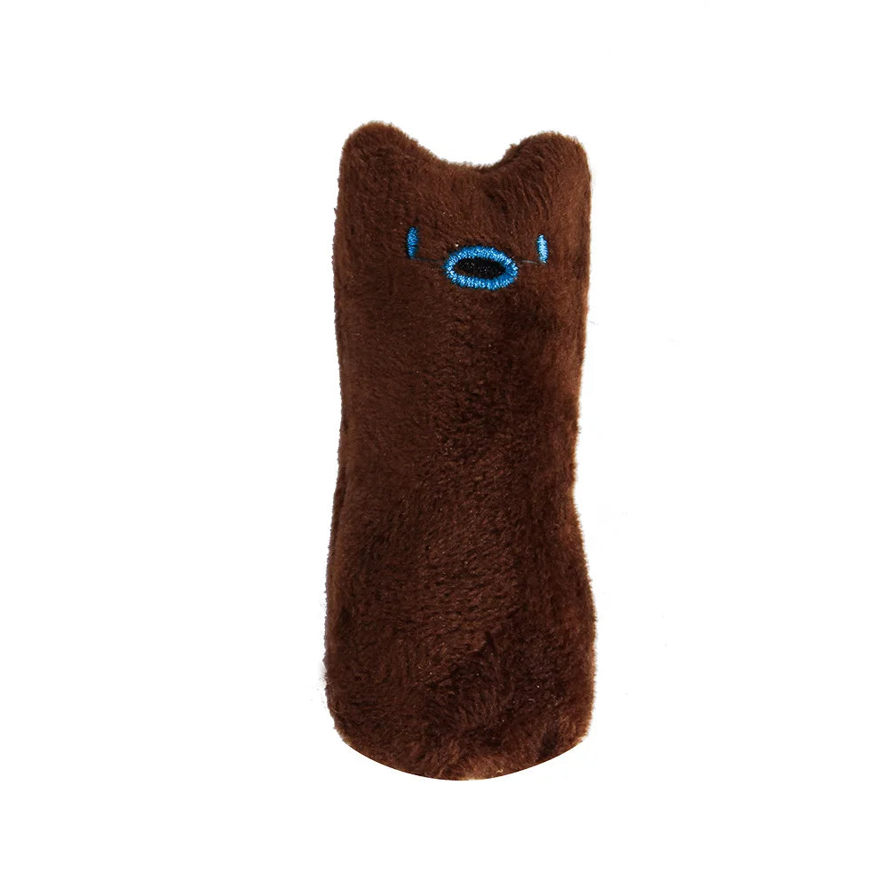 Teeth Grinding Catnip Toys Funny Interactive Plush Cat Toy Pet Kitten Chewing Vocal Toy Claws Thumb Bite Cat mint For Cats Dureve