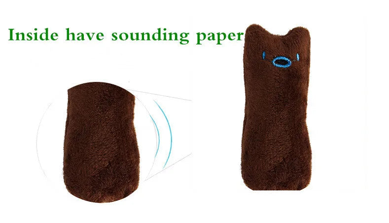 Teeth Grinding Catnip Toys Funny Interactive Plush Cat Toy Pet Kitten Chewing Vocal Toy Claws Thumb Bite Cat mint For Cats Dureve