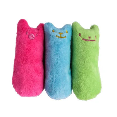Teeth Grinding Catnip Toys Funny Interactive Plush Cat Toy Pet Kitten Chewing Vocal Toy Claws Thumb Bite Cat mint For Cats Dureve