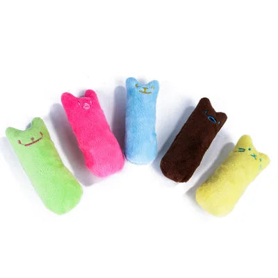 Teeth Grinding Catnip Toys Funny Interactive Plush Cat Toy Pet Kitten Chewing Vocal Toy Claws Thumb Bite Cat mint For Cats Dureve