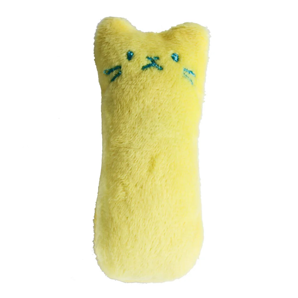Teeth Grinding Catnip Toys Funny Interactive Plush Cat Toy Pet Kitten Chewing Vocal Toy Claws Thumb Bite Cat mint For Cats Dureve