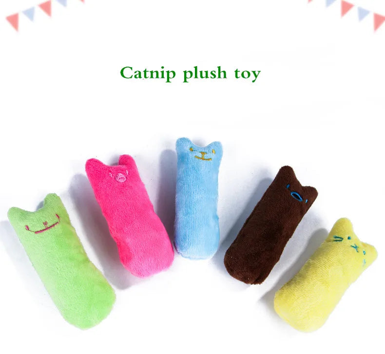 Teeth Grinding Catnip Toys Funny Interactive Plush Cat Toy Pet Kitten Chewing Vocal Toy Claws Thumb Bite Cat mint For Cats Dureve