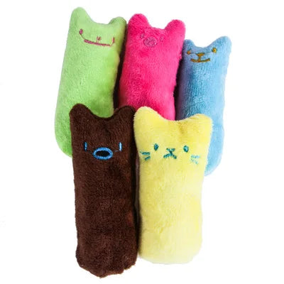 Teeth Grinding Catnip Toys Funny Interactive Plush Cat Toy Pet Kitten Chewing Vocal Toy Claws Thumb Bite Cat mint For Cats Dureve