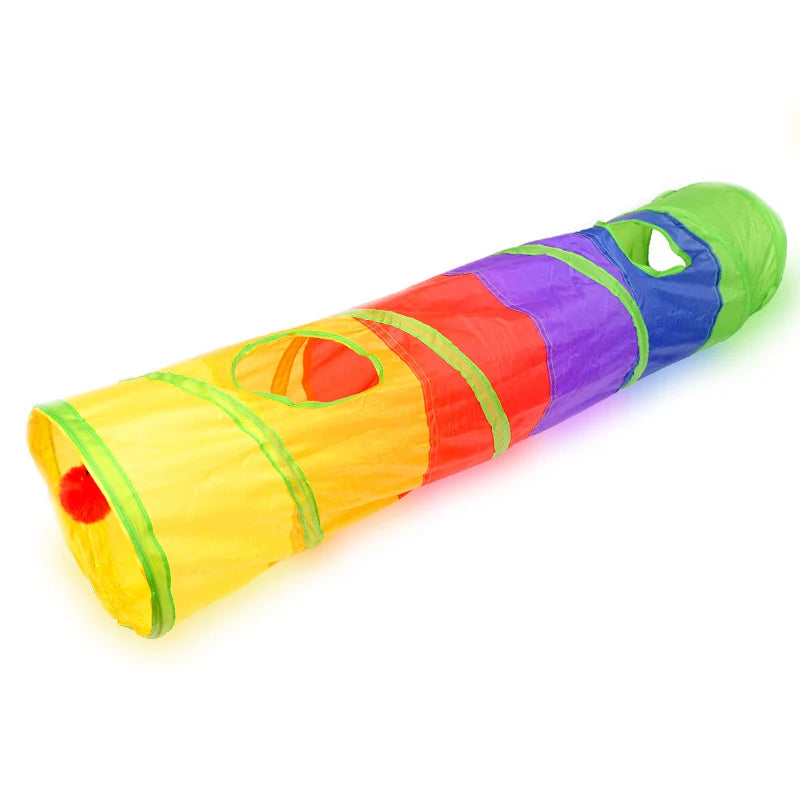 Cat Tunnel Pet Tube Collapsible Play Toy Indoor Outdoor Kitty Puppy Toys for Puzzle Exercising Hiding Training Dureve