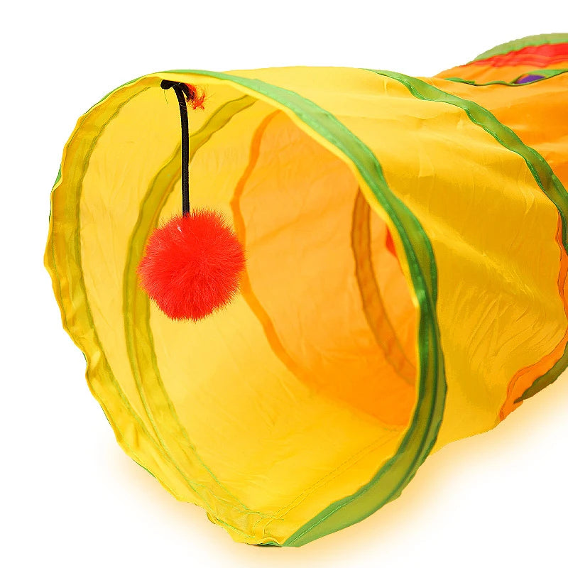 Cat Tunnel Pet Tube Collapsible Play Toy Indoor Outdoor Kitty Puppy Toys for Puzzle Exercising Hiding Training Dureve