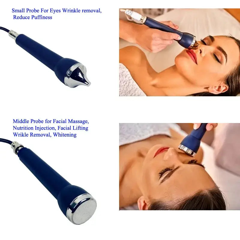 Au-8205 Professional Ultrasonic Physiotherapy Massage Facial Machine 1 Mhz and 1mhz Ultrasound Body Slimming Device