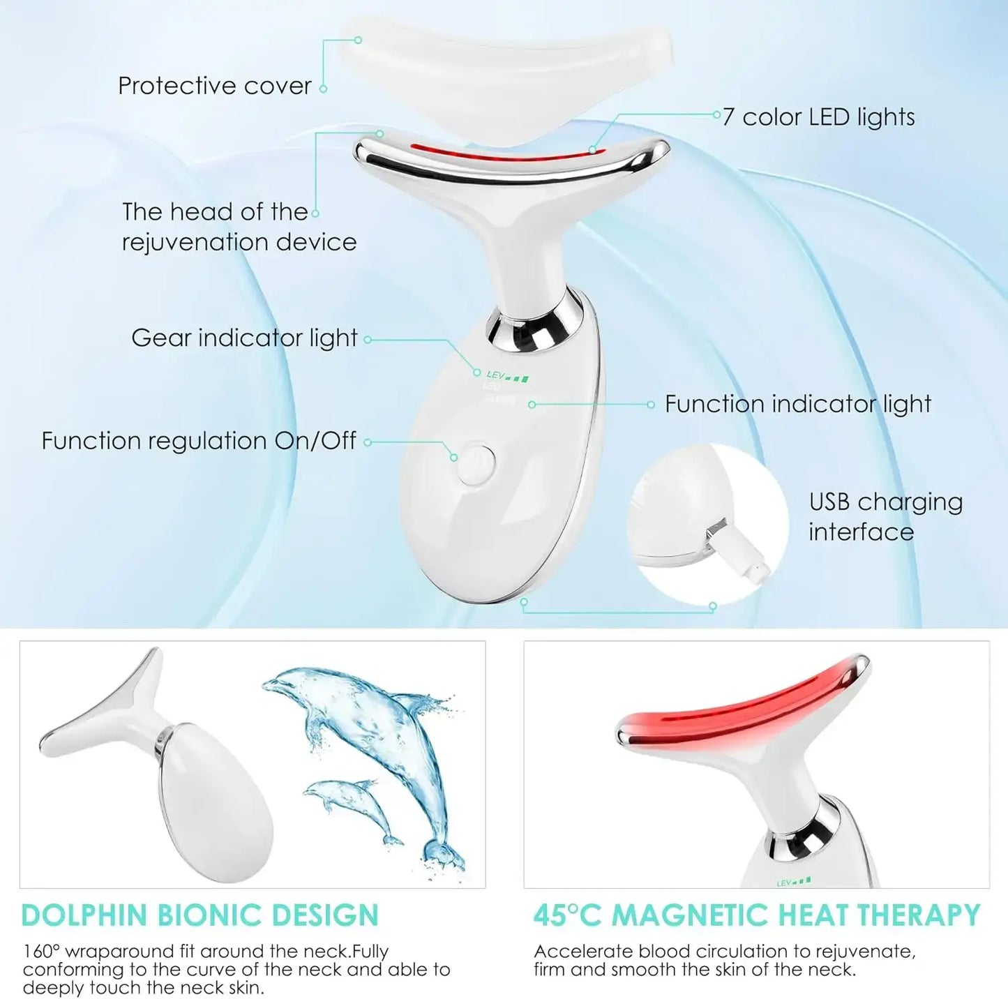 Best Seller 3 in 1 Face Massager Electric Facial Beauty Neck Face Lifting Massage,facial Massage Soft Brush