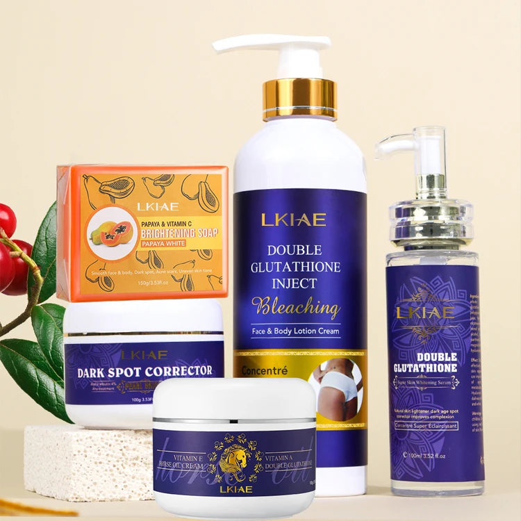 Oem Private Label Papaya Carrot Collagen Moisturizing Whitening Skin Care Facial Product Skin Care Set