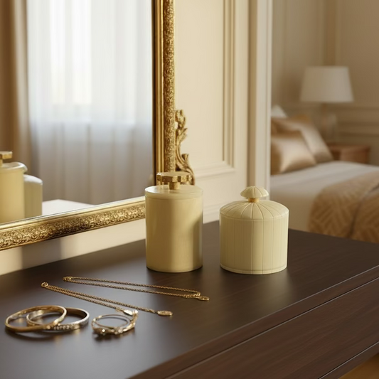 Cayley Storage Vessels- Cream Silique