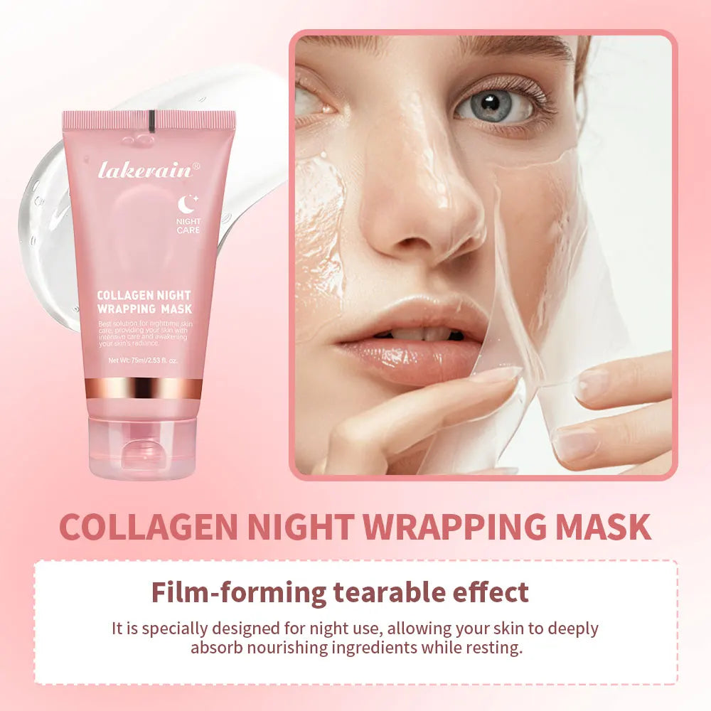 Collagen Facial Mask And Brush Set Rejuvenates Moisturizes Brightens Skin For Glowing Elasticity Korean Face Care Treatment