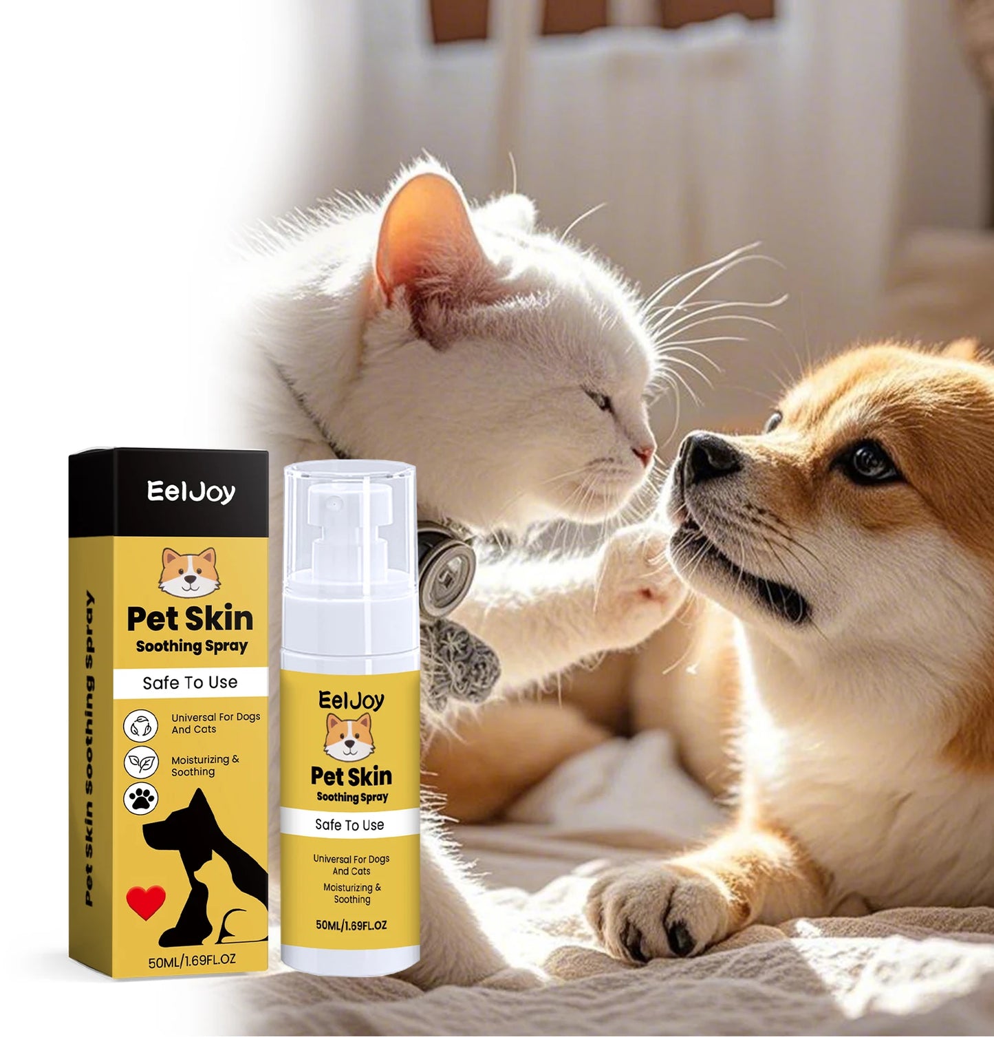 Pet Skin Care Spray - Gentle Cleaning and Care for Cat and Dog Skin, Specially Designed Pet Care Spray