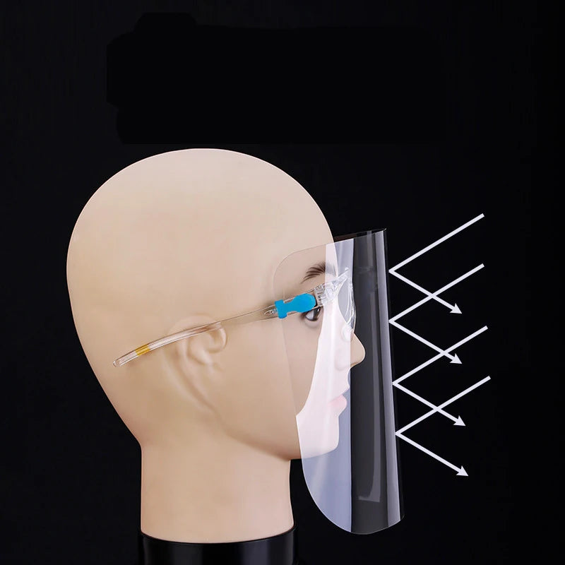 5 anti foam, anti dust, full face protective face shields, anti oil splash face shields