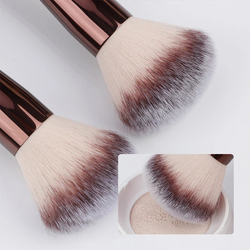 3 styles Double-headed Makeup Brush With Soft Bristles Foundation Brush Blush Brush BB Cream Makeup Brush Portable Makeup Tool
