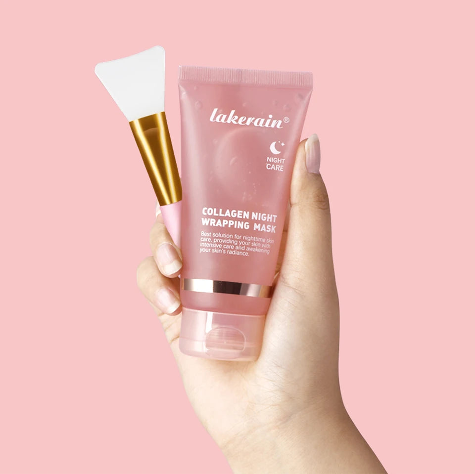 Collagen Facial Mask And Brush Set Rejuvenates Moisturizes Brightens Skin For Glowing Elasticity Korean Face Care Treatment