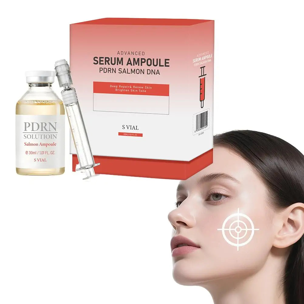Facial Essence Salmon Ampoule Serum Firming Cream Anti-Wrinkle Fade Lines Repair Skin Barrier Deep Renew Strengthen Skin