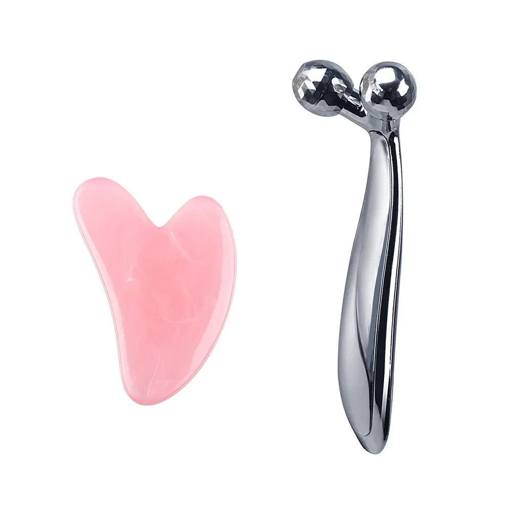 Y Shape 3D Roller Face & Neck Massager with Gua Sha Tool My Store 2