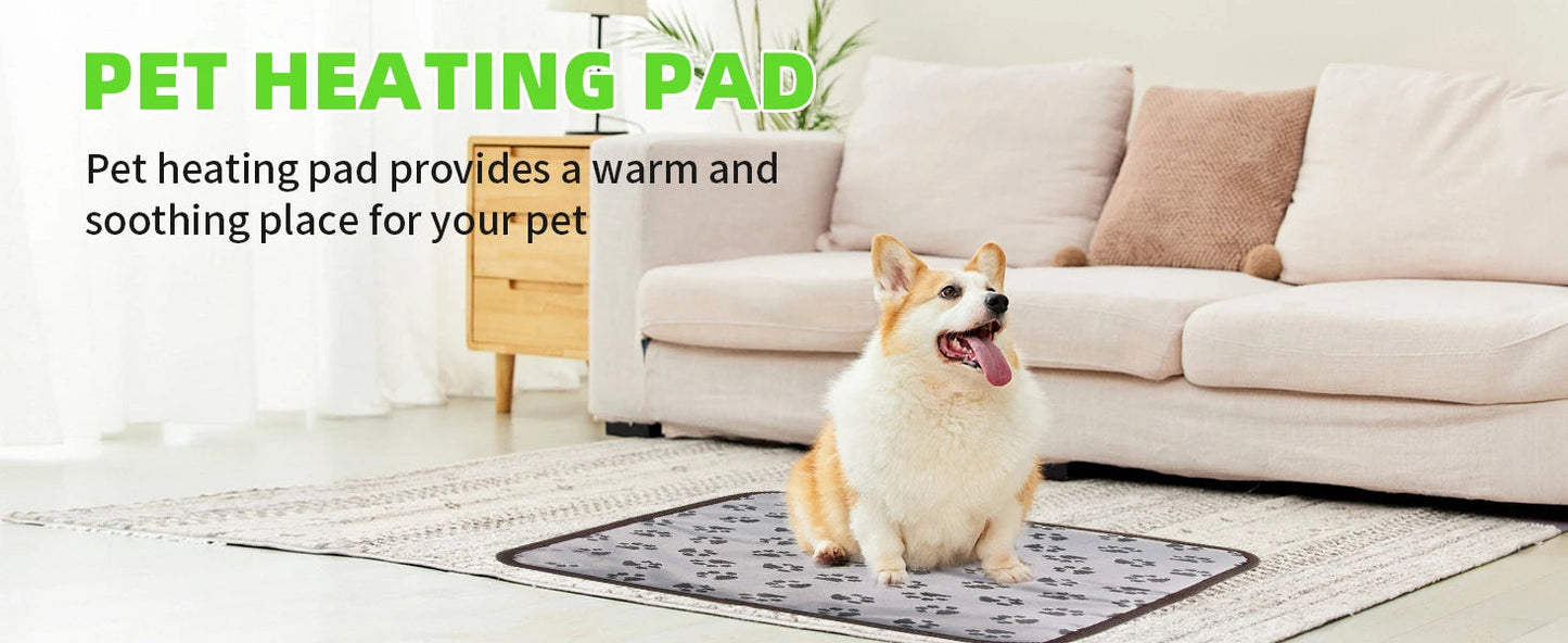 Pet Heating Pad, Electric Heated Pad for Dog Cat, Warm Mat Waterproof Dogs Cats Beds with Constant Temperature, Comfortable Dureve