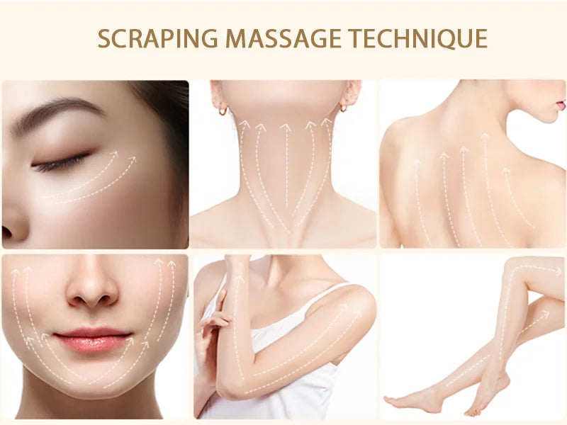 N Electric Guasha Massager EMS Face Lifting Anti-aging Remove Edema Firming Skin Clod Heat Scraping Skincare Beauty Device