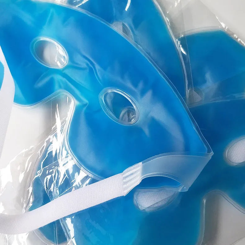 1PC Full Face Massage Ice Mask Hot Cold Compress Gel Cooling Ice Face Eye Mask Facial Mask Face Ice Pack Sleeping Face