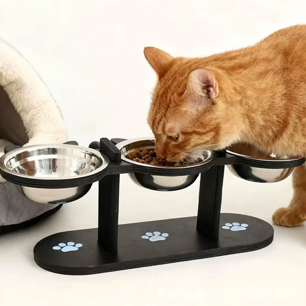 Dog Elevated Feeder Pet Food Water Bowls for Bulldog Puppy Kitten Dish Feeding and WaterSupplies for Small Dogs Accessories