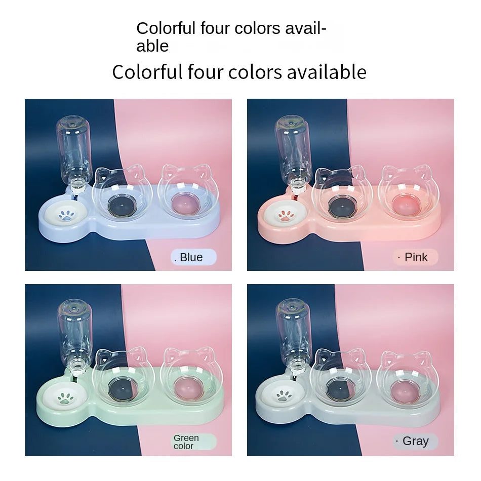 5K Pet SuppliesElevated Bowls For Cats And DogsDurable Double Cat And Dog Bowl FeedersElevated Cat Feeding And Drinking Supplies