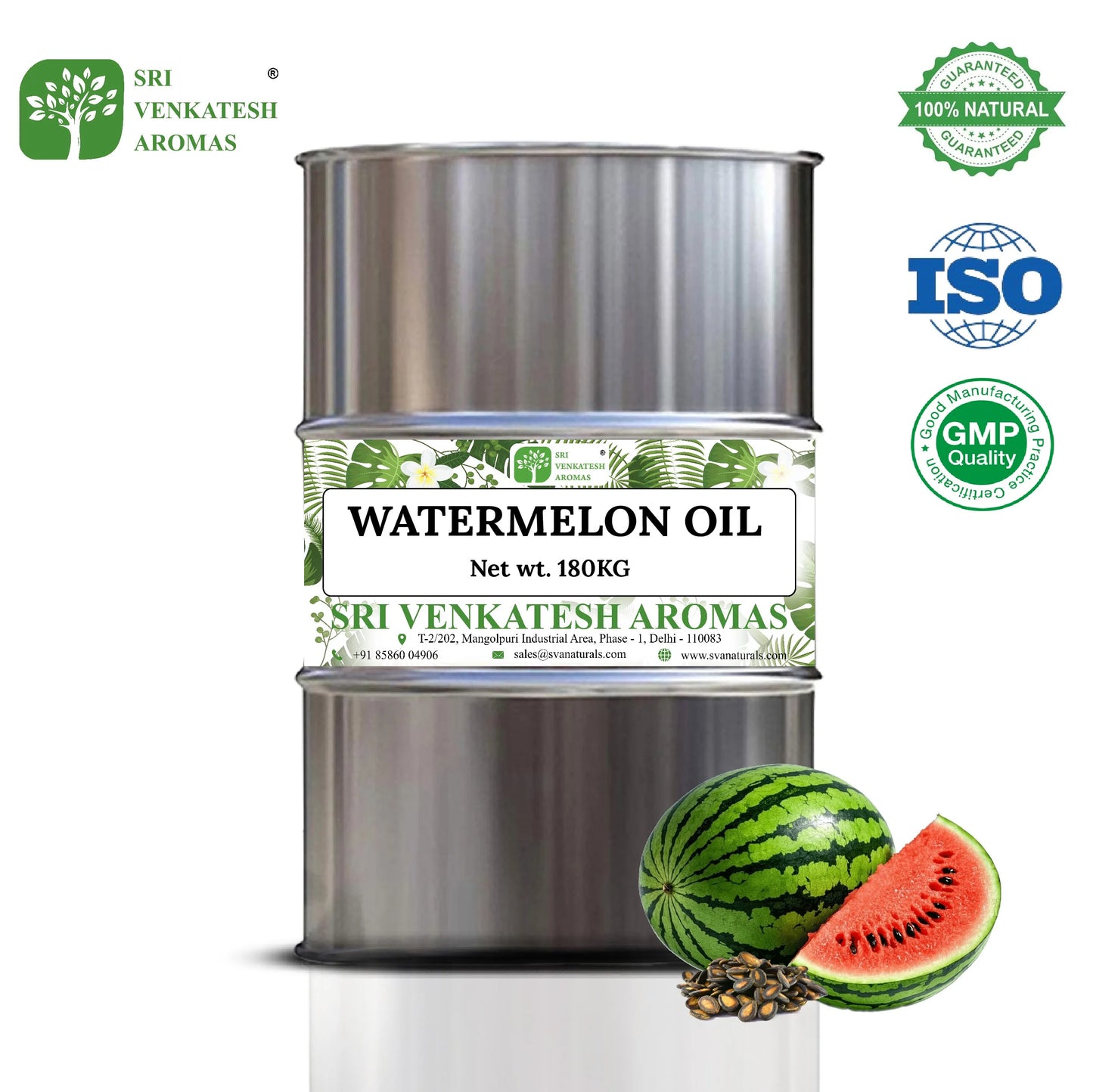 Watermelon Seed Oil Natural Carrier Oil Cold Pressed Cosmetic Grade for Hair and Skin Care Use 1 kg Pack