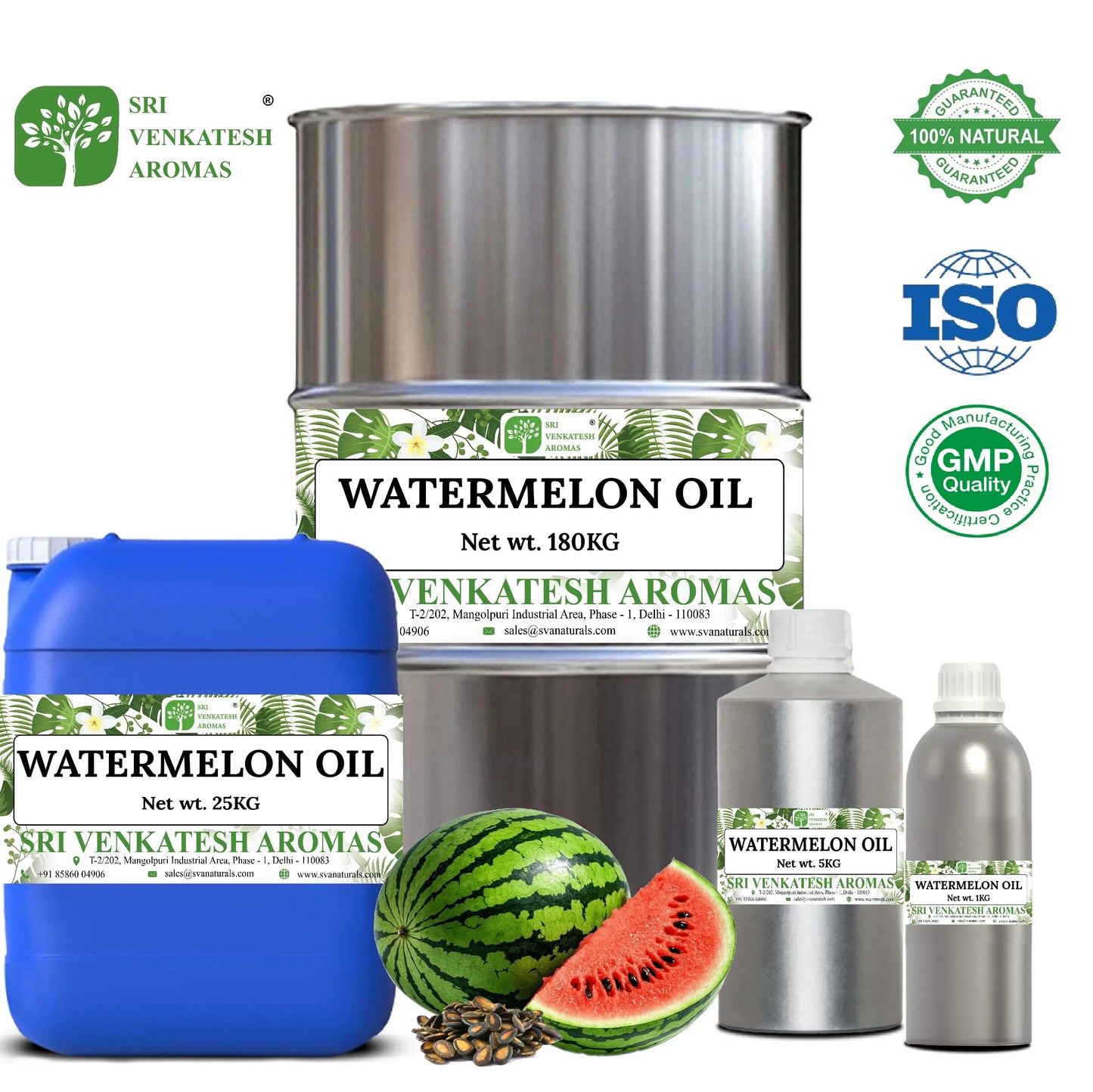 Watermelon Seed Oil Natural Carrier Oil Cold Pressed Cosmetic Grade for Hair and Skin Care Use 1 kg Pack