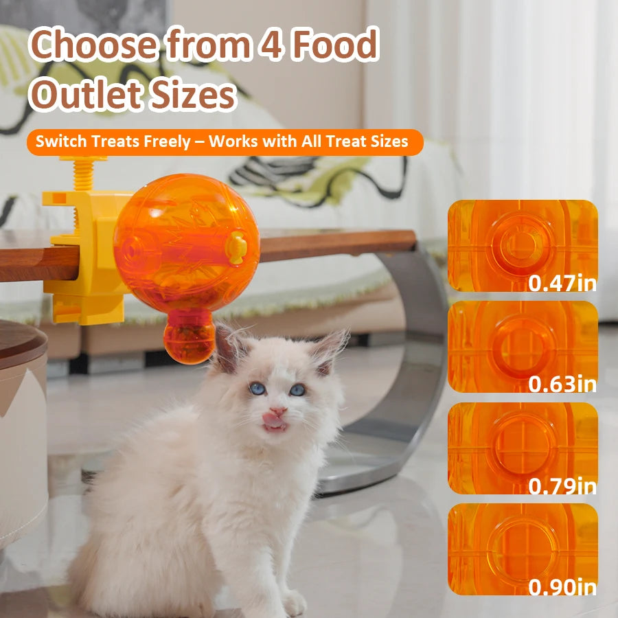 Pet Self-Service Feeder Dog Feeder Ball, Slow Food Dispenser Toy Pet Reward Machine for Small Dogs & Cats Anti-Gulping