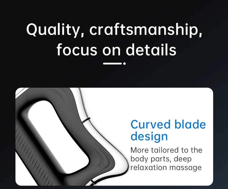 EMS Electric Fascia Scraper Micro Current Compression Muscle Vibration Relaxation Massager Body Lifting Scraper Massage Knife