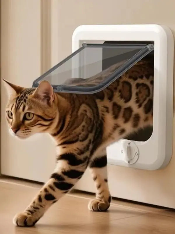 Flap Pet Door Dogs Flap Door 4 Ways Controllable Cats Door Dog Access Door Pet Entry Gate Door Convenient Pet Accessories Dureve