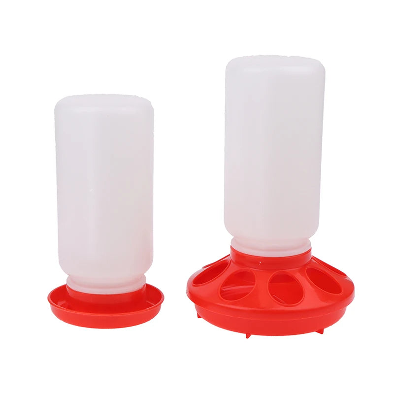 [F] Poultry Thickened Feeder And Drinker Water Food Dispenser Automatic Chicken Birds Chick Waterer Feeding Bucket Container